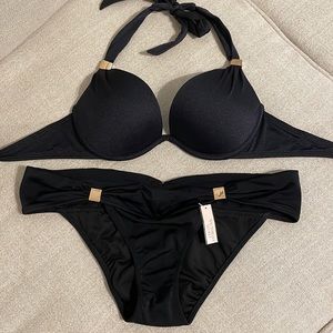 NWT! Victoria’s Secret Black Hottie Bikini. 32C